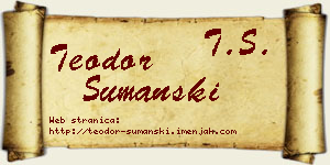 Teodor Šumanski vizit kartica